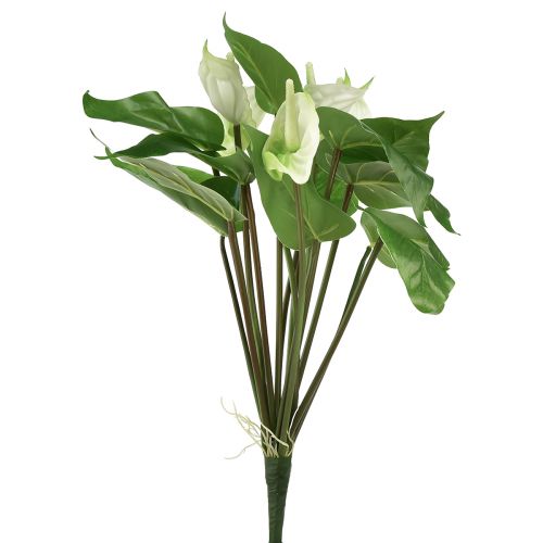 Artikel Kunstige blomster, flamingoblomst, kunstig anthurium hvid 36cm