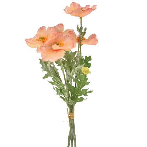 Artikel Kunstige blomster kunstig valmue blomsterdekoration 35cm bundt 3 stk