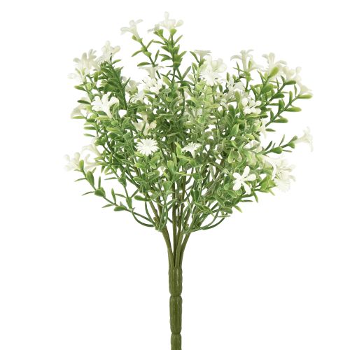 Artikel Kunstige blomster hvid Kunstig blomsterbuket isplante hvid 26cm