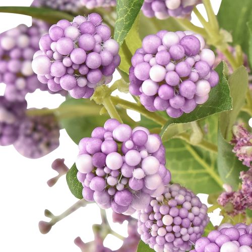 Artikel Kunstig blomsterbuket silkeblomster bærgren lilla 51cm