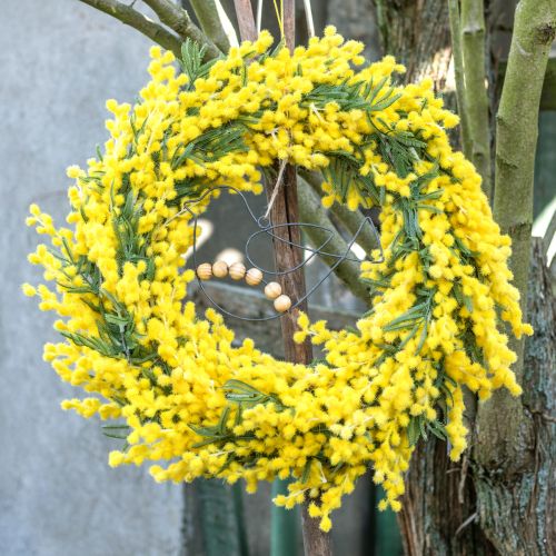 Artikel Kunstig plante Sølv Acacia Mimosa Gul Blomstrende 53cm 3 Stk
