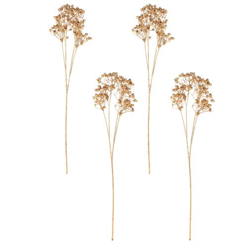 Artikel Kunstige planter hør kunstigt guld Adventsdekoration 54cm 4 stk