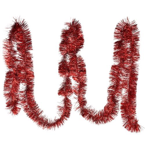 Floristik24 Festlig Rød Tinsel Garland 270 cm - Skinnende og levende, perfekt til jule- og feriedekorationer