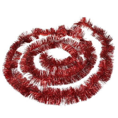 Artikel Festlig Rød Tinsel Garland 270 cm - Skinnende og levende, perfekt til jule- og feriedekorationer