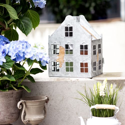 Floristik24 Light house fyrfadsstage metal fyrfadshus H26cm