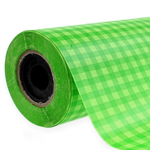 Manchetpapir 37,5 cm 100m maj Grøn tjek