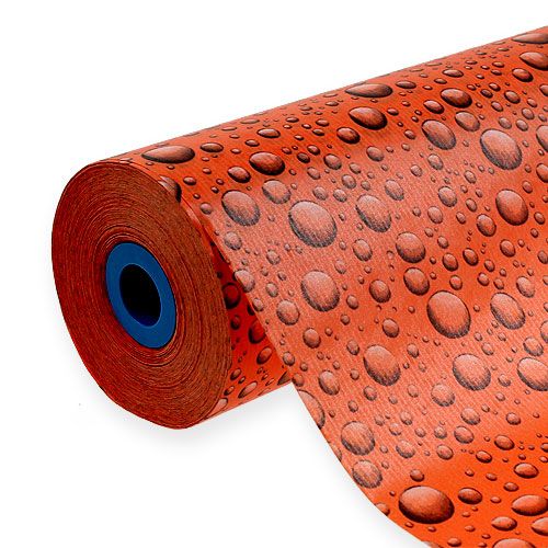 Floristik24 Manchetpapir med mønster orange 25cm 100m