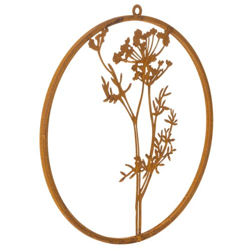 Metalring, rustent metal, dekorativ ring, vægdekoration, dildkvist, Ø38 cm købe | Floristik24.dk