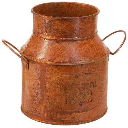 Mælkekande dekorativ rust plantekasse metal dekoration Ø13cm H15,5cm