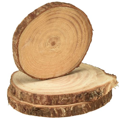 Artikel Mini træskiver dekorative træskiver natur Ø5-7cm