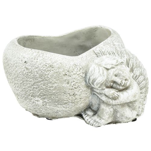 Artikel Mini planteskål grav engel engel grå plantehjerte 16×12cm H9,5cm