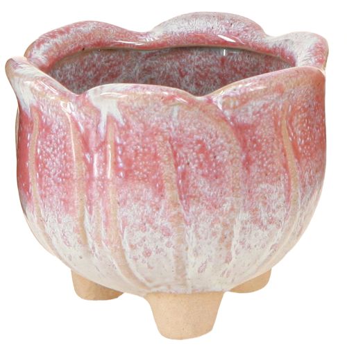 Mini plantekrukke keramisk potteblomst assorteret Ø8cm H7cm 3stk