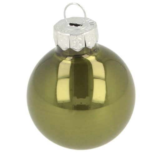 Artikel Mini julekugler glas grøn sølvgrå Ø3cm 22 stk