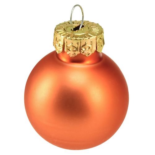 Artikel Mini julekugler glas orange græskar Ø2,5cm 22 stk