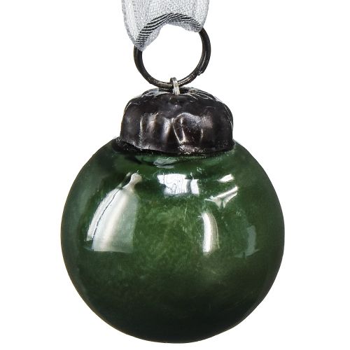 Artikel Mini julekugler glaskugler grøn Ø3cm 18 stk i glas