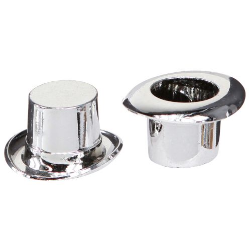 Floristik24 Mini cylinder, nytårsaften scatter dekoration, bordpynt til nytår sølv H2,5cm L5cm 9 stk.
