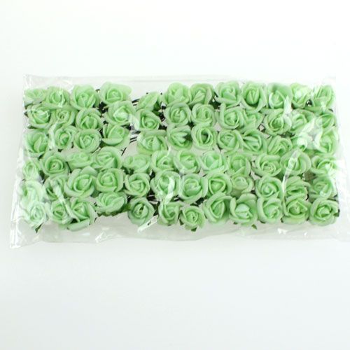 Floristik24 Mini skumroser Ø2,5cm grøn 72 stk