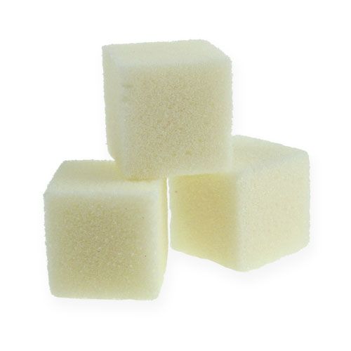 Floristik24 Våd skum mini-terning creme 300p