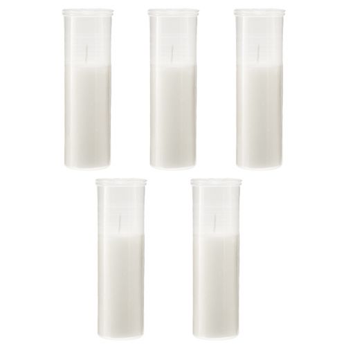 Floristik24 Refill lys til gravlys hvid 84h H17cm 5 stk