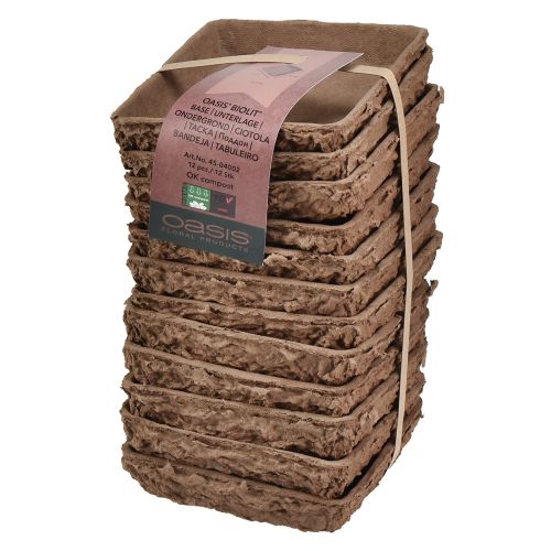 Artikel Oasis Biolit underlag ½ blomstret skummursten 13×13×2cm 12 stk.