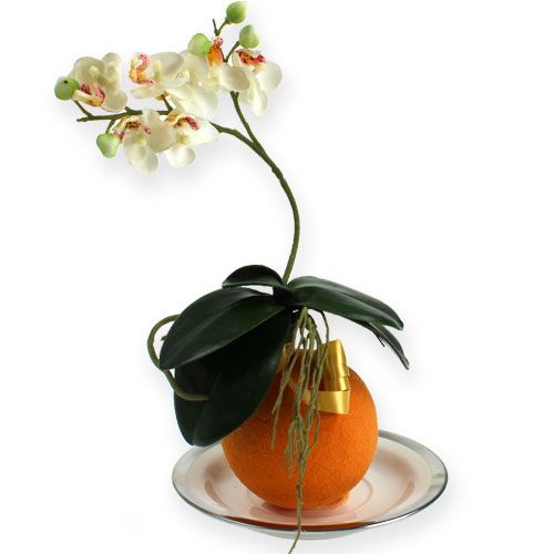 Blomster skumkugler orange 9 cm 4stk