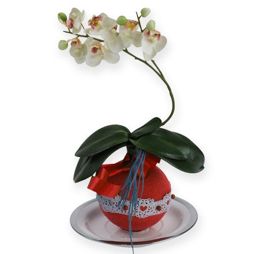 Artikel Blomster skumkugler røde 9 cm 4stk