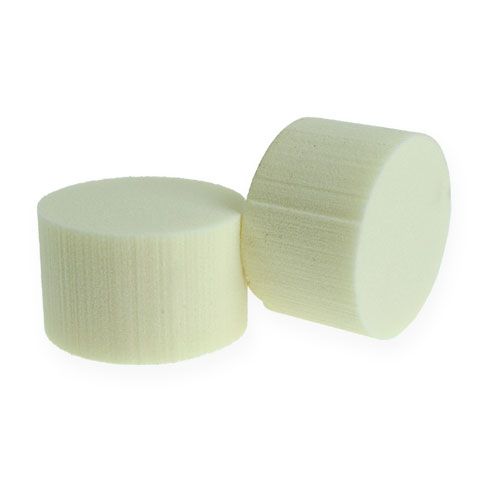 Floristik24 Plug-in dimensioner cylinder Ø8cm creme 6stk