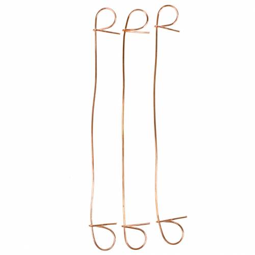 Floristik24 Øjebindingstråd kobber 1mm x 120mm 100 stk