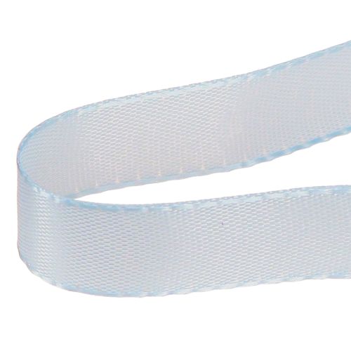 Artikel Dekorativt gavebånd lyseblåt bånd blå selvedge 15mm 3m 10 stk