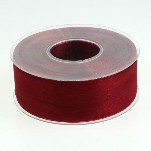 Artikel Bordeaux organza bånd 40mm 50m