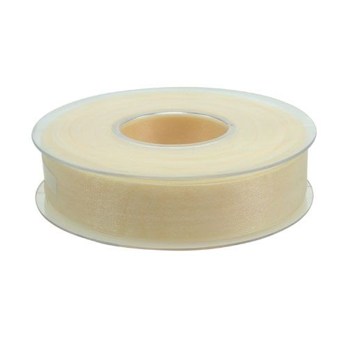 Artikel Organza bånd med selvage 2,5 cm 50m creme