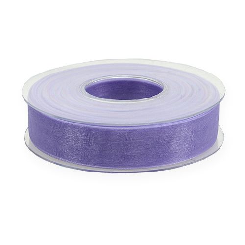 Artikel Organza bånd gavebånd lilla bånd selvkant 25mm 50m