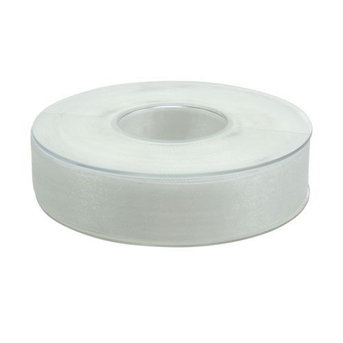 Artikel Organza bånd gavebånd hvidt bånd kant 25mm 50m