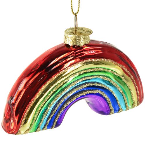 Floristik24 Glas Regnbue Ornament - Festlig juletræsdekoration med skinnende farver
