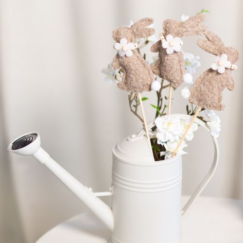 Artikel Påskehare-dekorationsfigur til forårsdekorationer og sæsonbestemte detaljer, 42 cm, 8 stk.