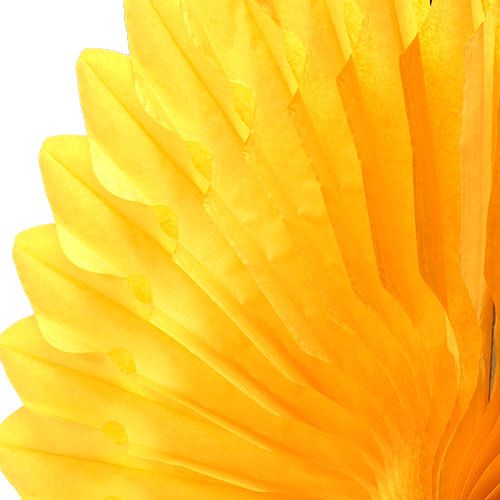 Floristik24 Blomsterdekoration bøjle honningkage papir gul Ø40cm 4stk