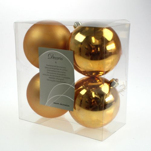 Artikel Julekugle guld 10cm 4 stk