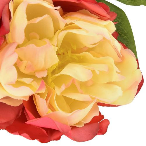 Artikel Pæoner Silkeblomster Kunstige Blomster Pink Gul 68cm
