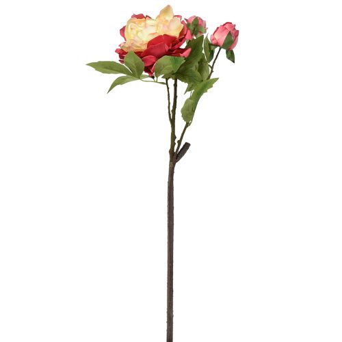 Artikel Pæoner Silkeblomster Kunstige Blomster Pink Gul 68cm