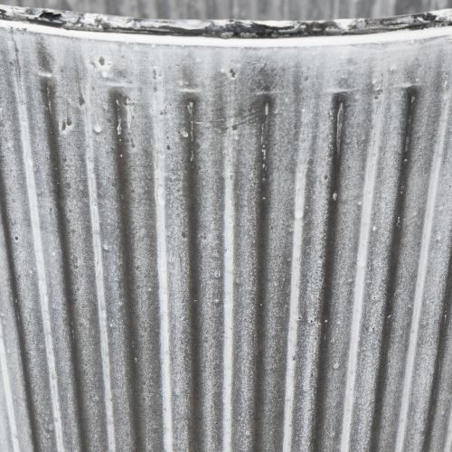 Artikel Plantepotte, dekorativ potte med håndtag, metalpotte til plantning Ø25,5 cm