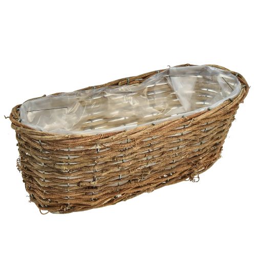 Floristik24 Plantekurv kurv oval ranke naturlig planteskål L30cm