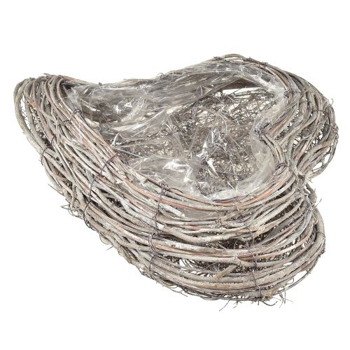 Floristik24 Planteskål rattan buet naturhvid 30x35cm 2stk