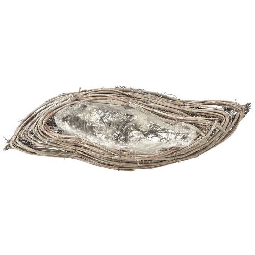 Artikel Planteskål bølgerattan naturhvid 40x14x6cm 2stk