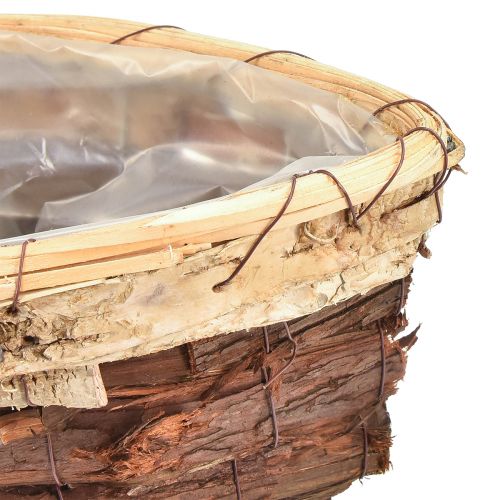 Artikel Plantebåde træbark 3-farvet 33,5/40/48 cm sæt af 3
