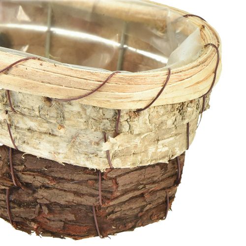 Artikel Plantebakke, naturligt træ, 3-farvet, L29,5/25/23 cm, sæt med 3