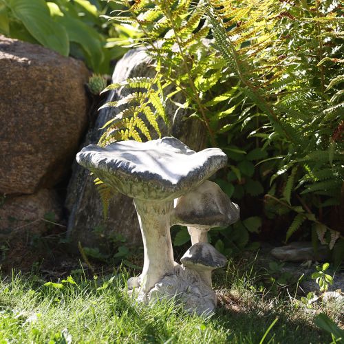 Artikel Svampedekoration støbt sten grå hvidvasket 21,5×18×22 cm