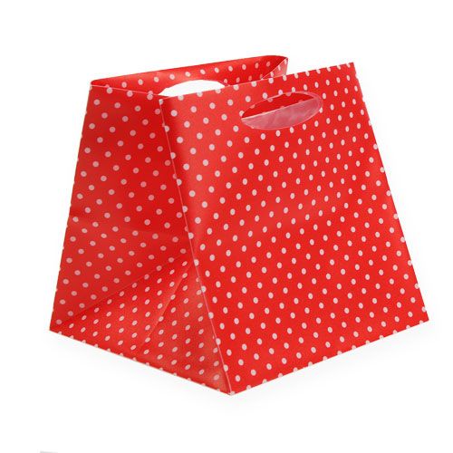 Floristik24 Plastpose rød sort. 6,5 cm x 6,5 cm 12 stk