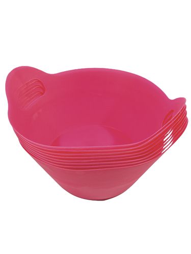 Floristik24 Plastbakker med håndtag Ø27cm 8stk. lyserød