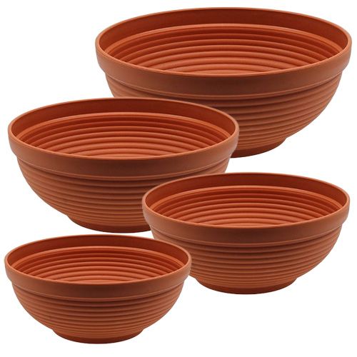 R-skål plast terracotta Ø 13cm - 19cm, 10 stk