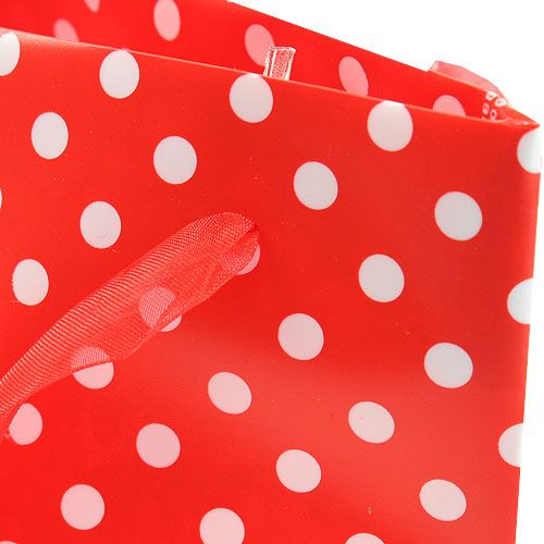 Floristik24 Gavepose rød, hvid 22,5 cm 8stk
